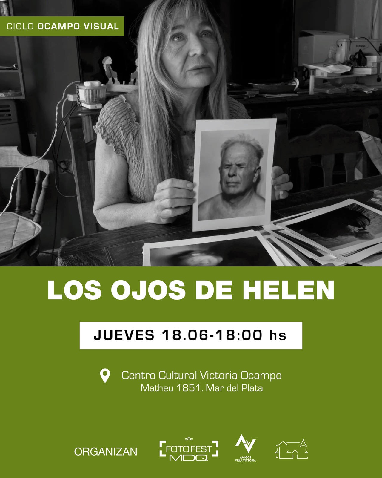 Afiche de Los ojos de Helen, en el ciclo Ocampo Visual