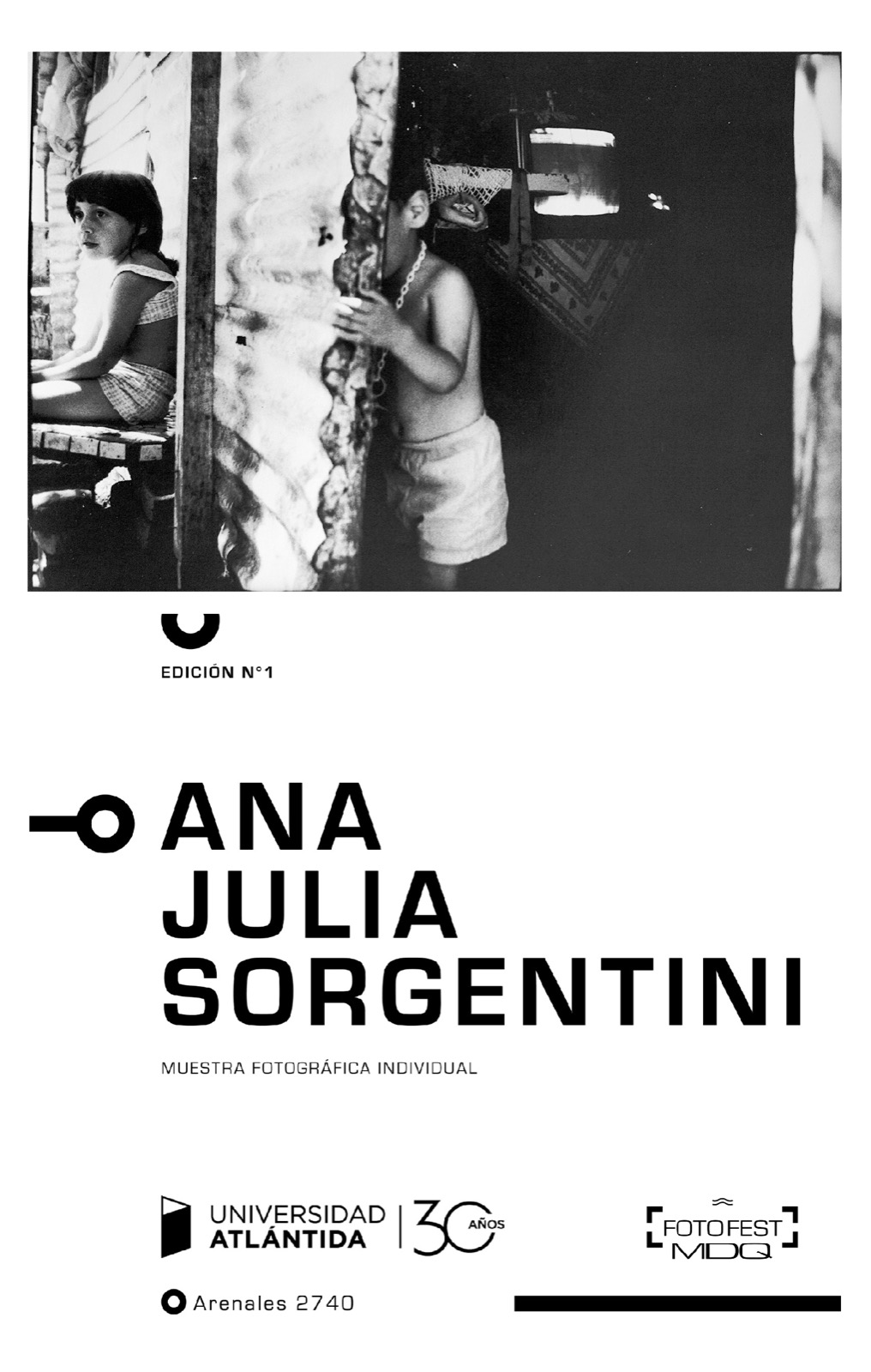 Afiche de la muestra de Ana Julia Sorgentini en la Universidad Atlántida