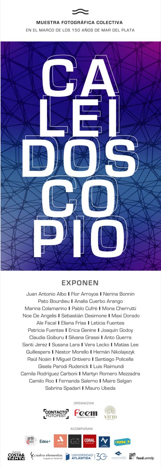 Afiche de Caleidoscopio en Vitto, con los nombres de los autores