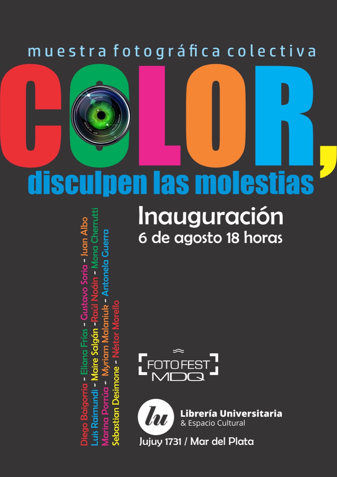 Afiche de la muestra COLOR ~ disculpen las molestias