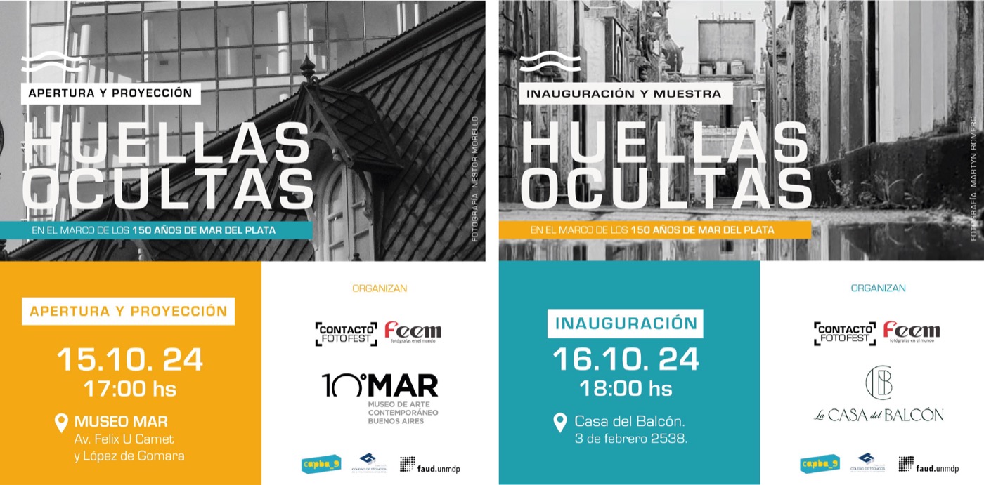Las dos placas de Huellas ocultas — la apertura y proyección en el Museo MAR y la inauguración en La Casa del Balcón